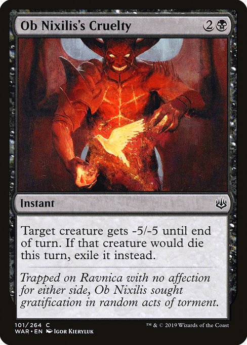 Ob Nixilis's Cruelty - War of the Spark Common Card