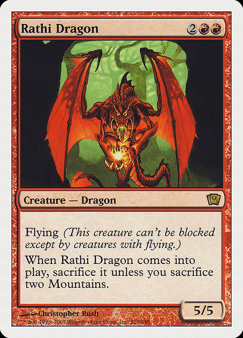 Rathi Dragon - Ninth Edition Rare Card