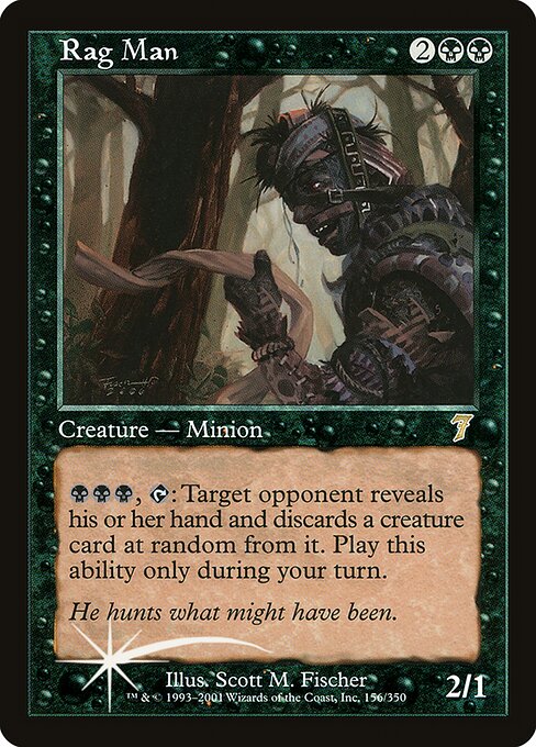 Rag Man - Seventh Edition Rare Card