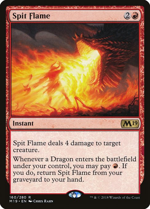 Spit Flame - Core Set 2019 Rare Card