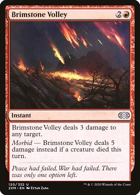 Brimstone Volley - Double Masters Uncommon Card