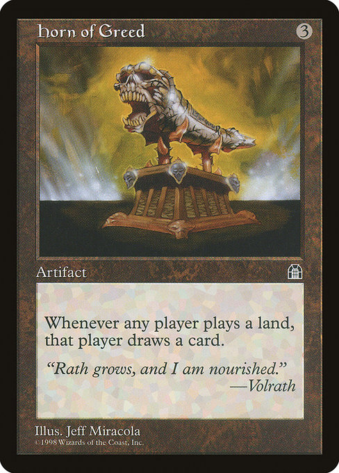 Horn of Greed - Stronghold Rare Card