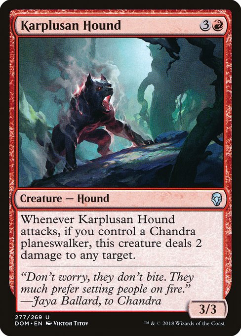 Karplusan Hound - Dominaria Uncommon Card