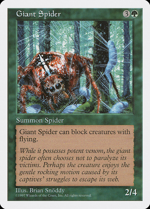 Giant Spider - Fifth Edition Common Card