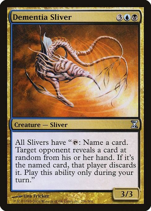 Dementia Sliver - Time Spiral Uncommon Card