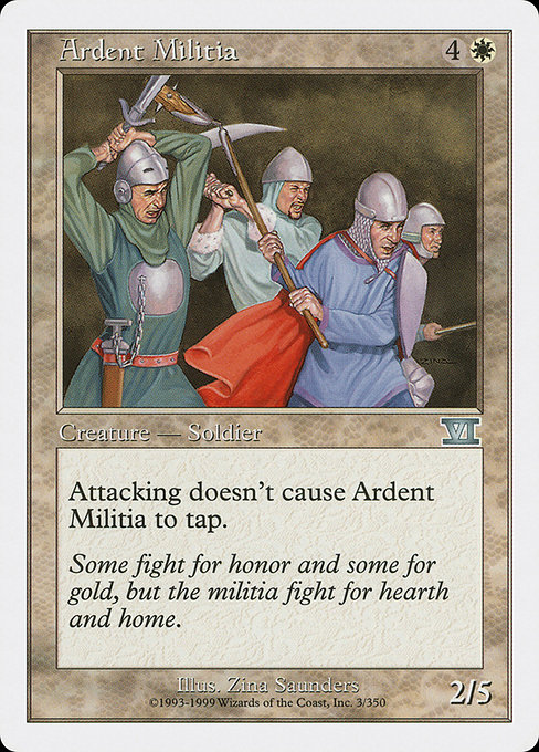 Ardent Militia - Classic Sixth Edition Uncommon Card