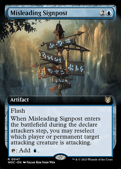 Misleading Signpost - Wilds of Eldraine Commander Rare Card