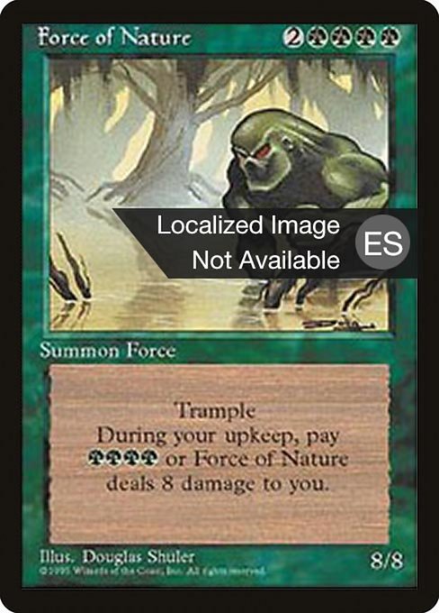 Force of Nature - Fourth Edition Foreign Black Border Rare Card