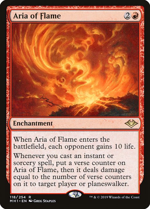 Aria of Flame - Modern Horizons Rare Card