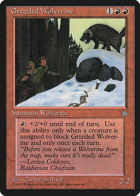 Grizzled Wolverine - Ice Age Common Card