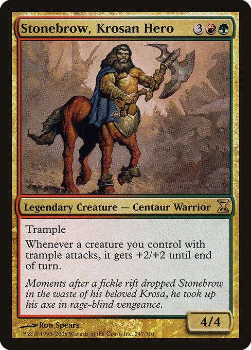 Stonebrow, Krosan Hero - Time Spiral Rare Card