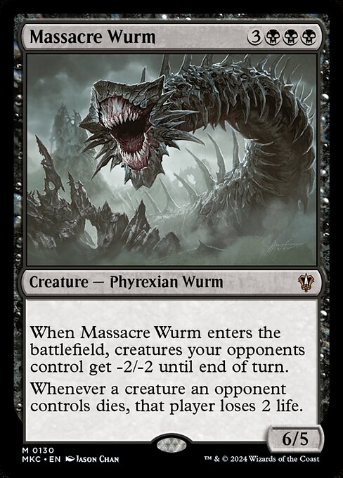 Massacre Wurm - Murders at Karlov Manor Commander Mythic Card