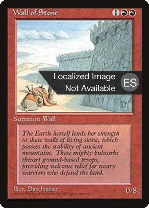 Wall of Stone - Fourth Edition Foreign Black Border Uncommon Card
