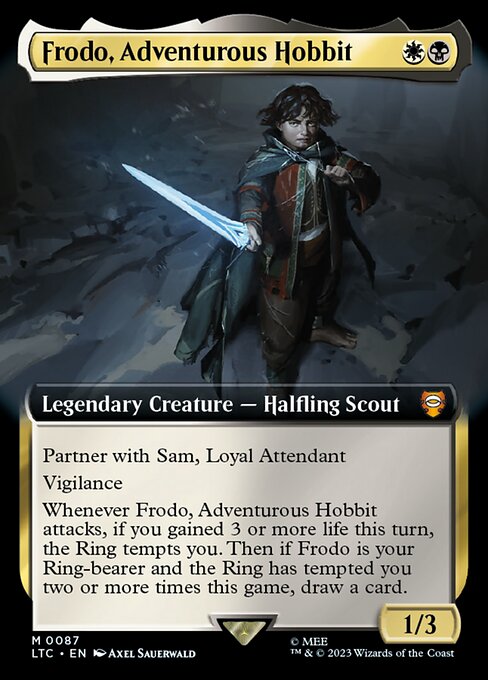 Frodo, Adventurous Hobbit - Tales of Middle-earth Commander Mythic Card
