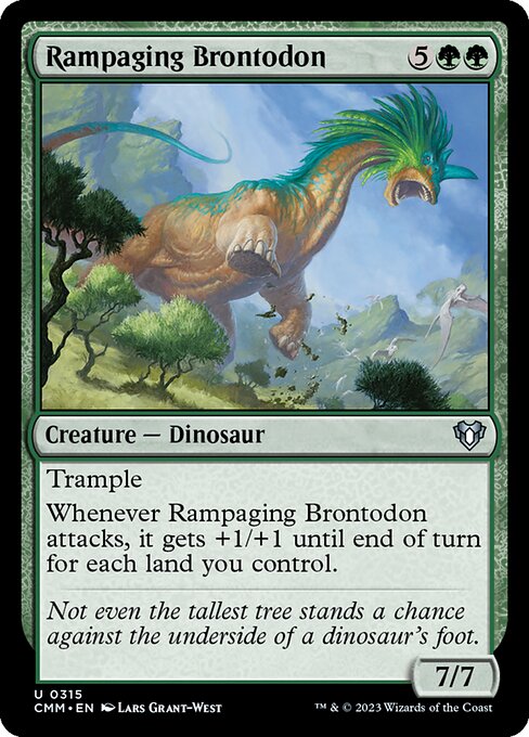 Rampaging Brontodon - Commander Masters Uncommon Card