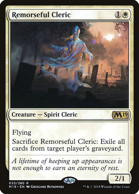 Remorseful Cleric - Core Set 2019 Rare Card