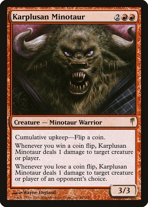 Karplusan Minotaur - Coldsnap Rare Card