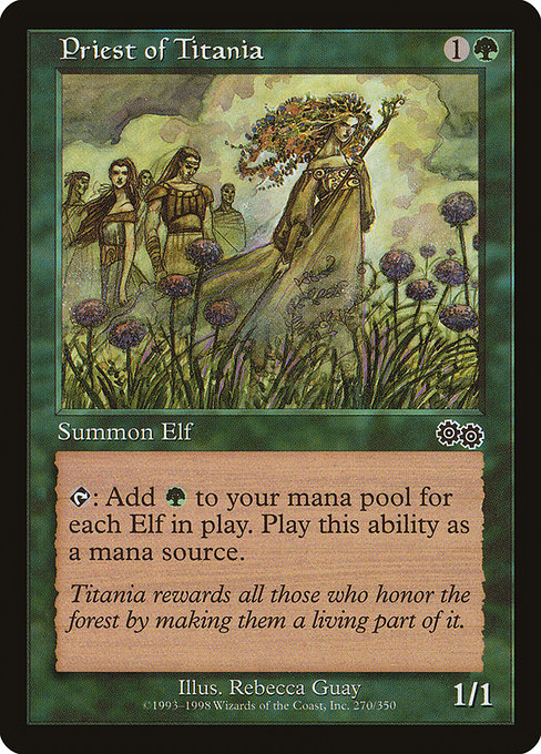 Priest of Titania - Urza's Saga Common Card