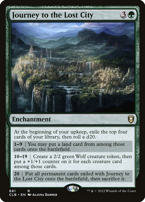 Journey to the Lost City - Commander Legends: Battle for Baldur's Gate Rare Card