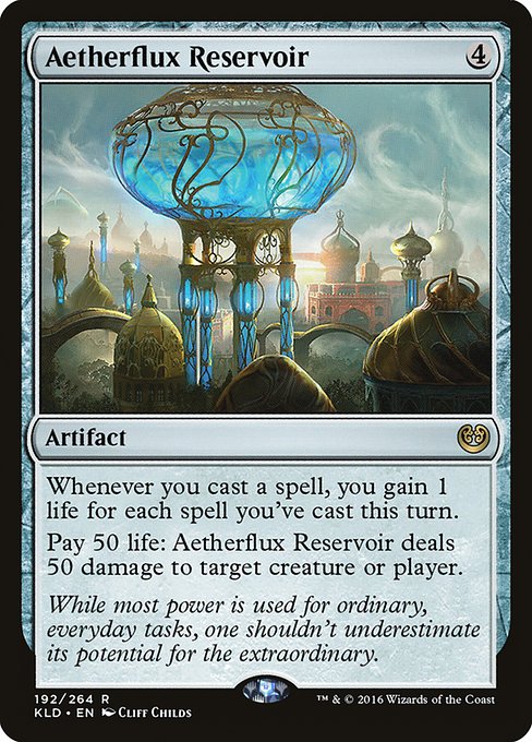 Aetherflux Reservoir - Kaladesh Rare Card