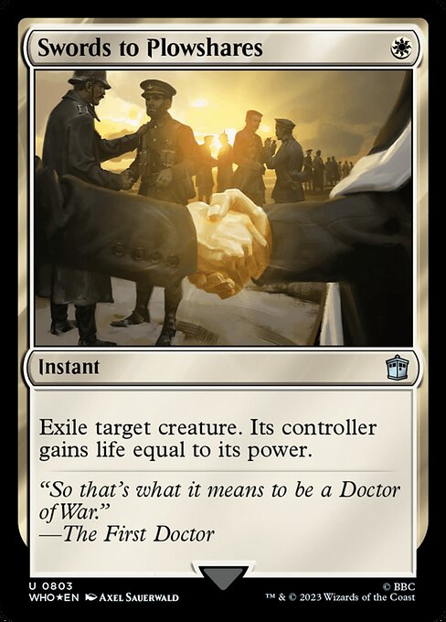 Swords to Plowshares - Doctor Who Uncommon Card