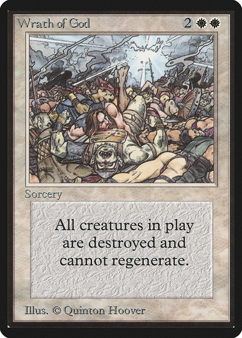 Wrath of God - Limited Edition Beta Rare Card