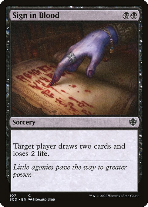 Sign in Blood - Starter Commander Decks Common Card