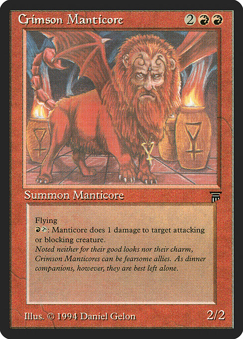 Crimson Manticore - Legends Rare Card