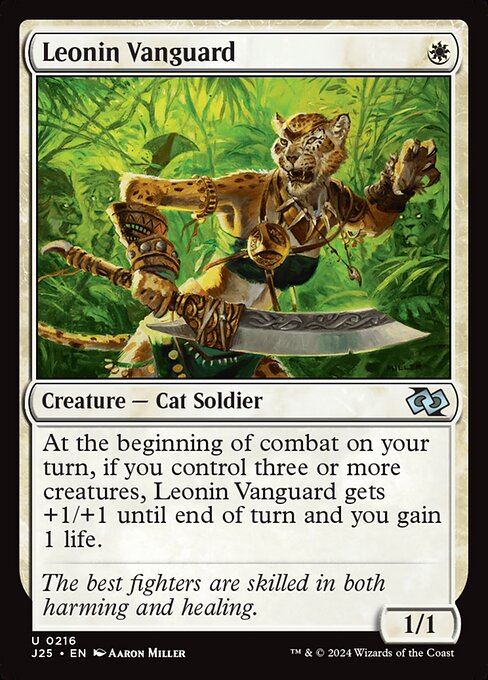 Leonin Vanguard - Foundations Jumpstart Uncommon Card