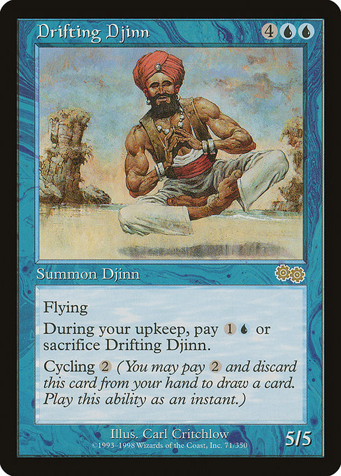 Drifting Djinn - Urza's Saga Rare Card