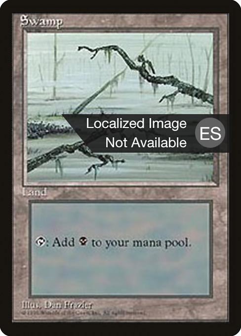 Swamp - Fourth Edition Foreign Black Border Common Card