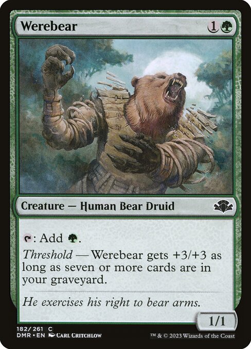 Werebear - Dominaria Remastered Common Card