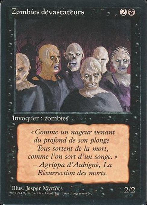 Scathe Zombies - Foreign Black Border Common Card