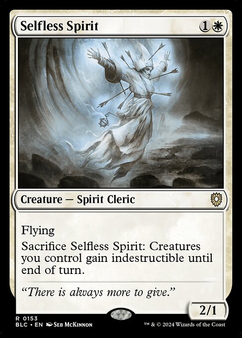 Selfless Spirit - Bloomburrow Commander Rare Card