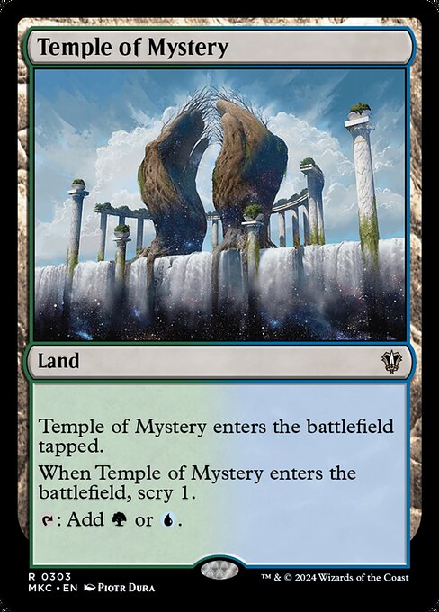 Temple of Mystery - Murders at Karlov Manor Commander Rare Card