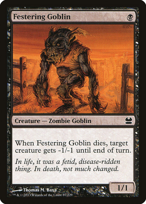 Festering Goblin - Modern Masters Common Card