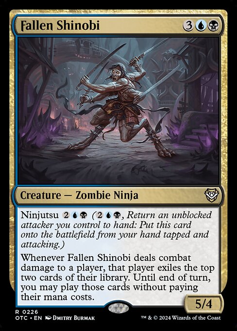 Fallen Shinobi - Outlaws of Thunder Junction Commander Rare Card