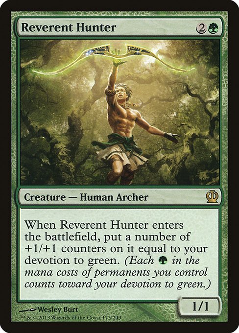 Reverent Hunter - Theros Rare Card