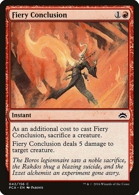 Fiery Conclusion - Planechase Anthology Common Card