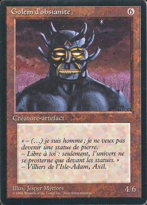 Obsianus Golem - Foreign Black Border Uncommon Card
