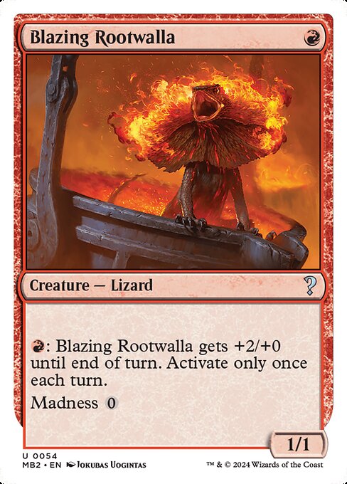 Blazing Rootwalla - Mystery Booster 2 Uncommon Card