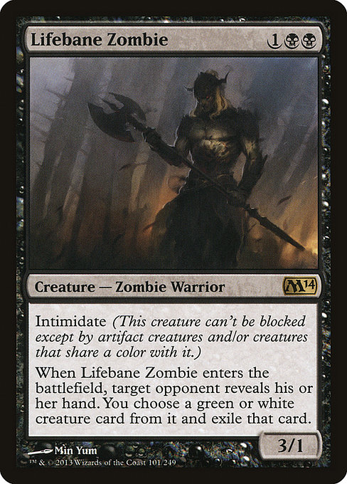 Lifebane Zombie - Magic 2014 Rare Card