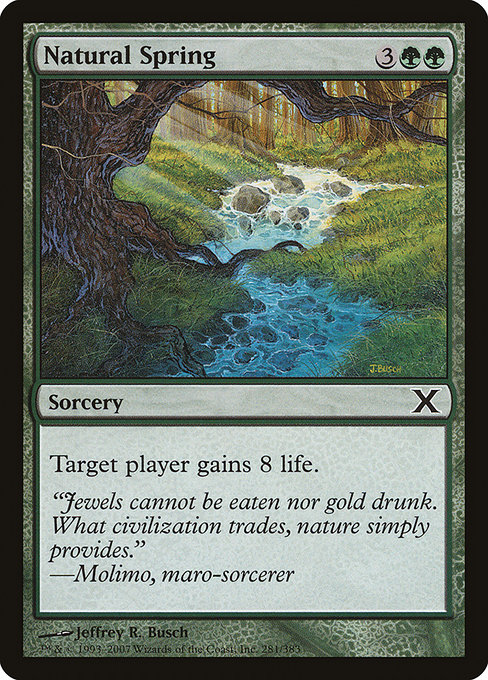 Natural Spring - Tenth Edition Common Card