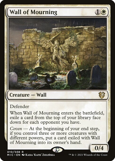 Wall of Mourning - Midnight Hunt Commander Rare Card