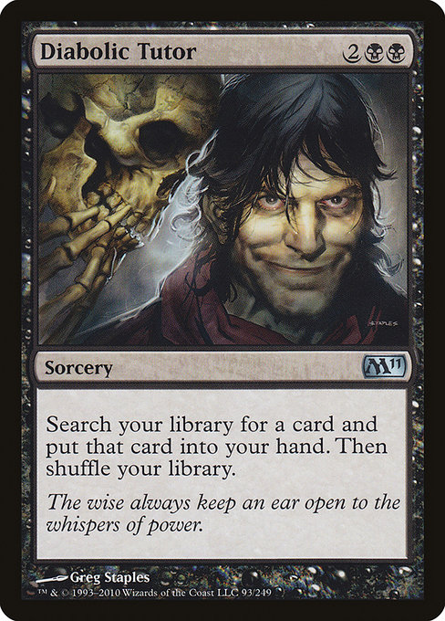 Diabolic Tutor - Magic 2011 Uncommon Card