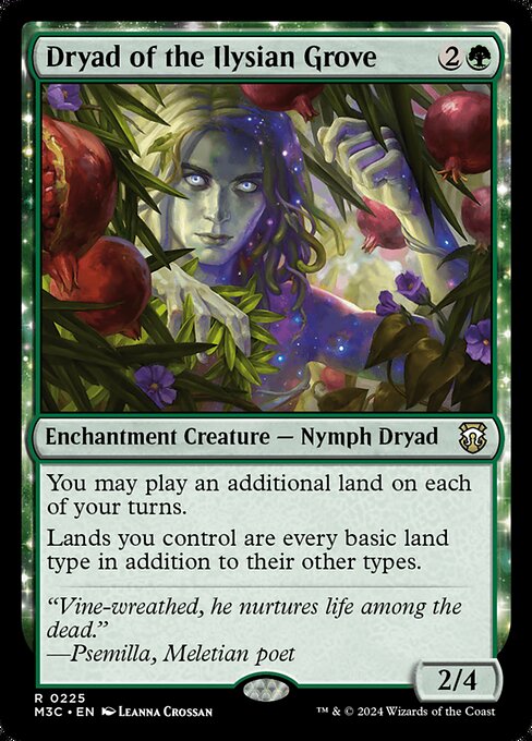 Dryad of the Ilysian Grove - Modern Horizons 3 Commander Rare Card