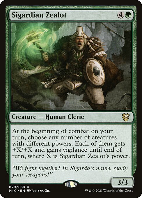 Sigardian Zealot - Midnight Hunt Commander Rare Card