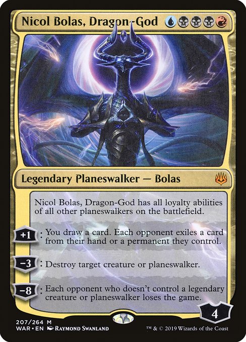 Nicol Bolas, Dragon-God - War of the Spark Mythic Card