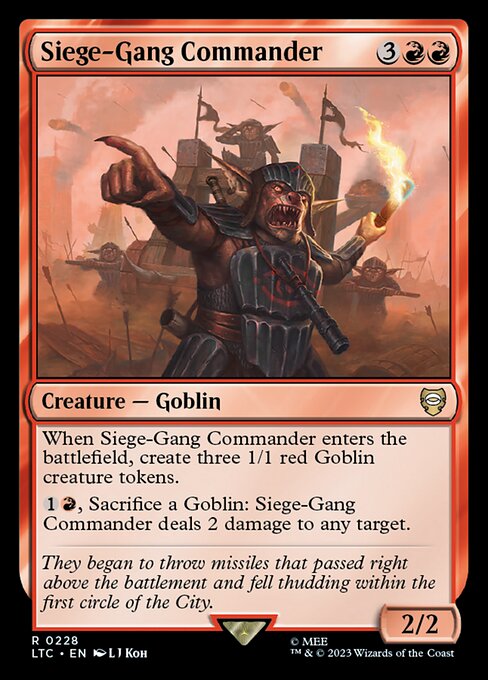Siege-Gang Commander - Tales of Middle-earth Commander Rare Card