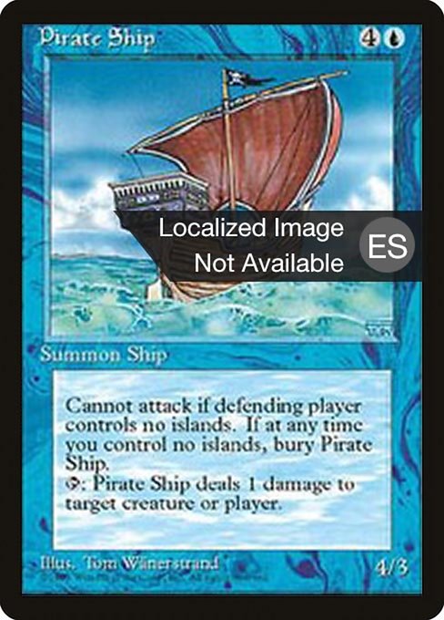 Pirate Ship - Fourth Edition Foreign Black Border Rare Card